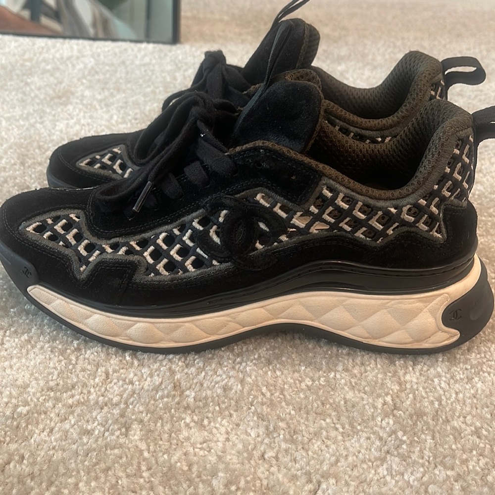 Chanel Interlocking Logo Sneakers